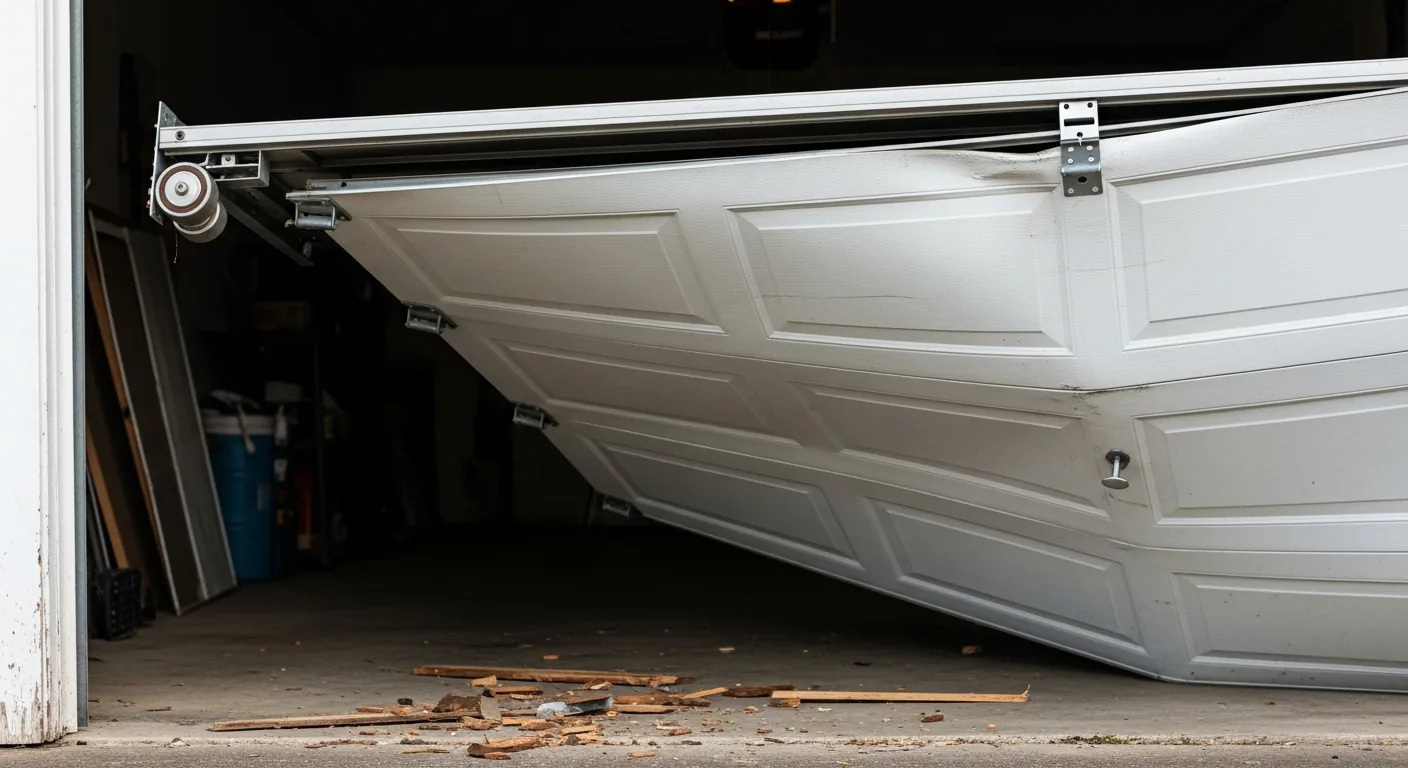 Garage Door Off Track Safety Risks in Woodburn, OR