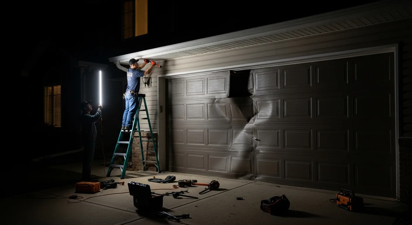 Garage Door Damaged By Tree in Woodburn, OR